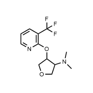 N,N-Dimethyl-4-((3-(trifluoromethyl)pyridin-2-yl)oxy)tetrahydrofuran-3-amine|CS-0073101