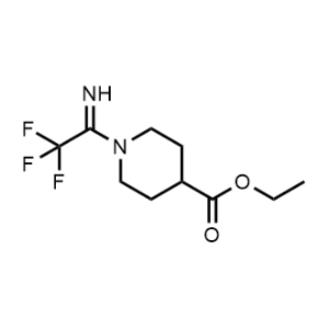 Ethyl 1-(2,2,2-trifluoroethanimidoyl)piperidine-4-carboxylate|CS-0073141
