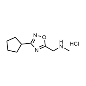 1-(3-Cyclopentyl-1,2,4-oxadiazol-5-yl)-N-methylmethanamine hydrochloride|CS-0074069