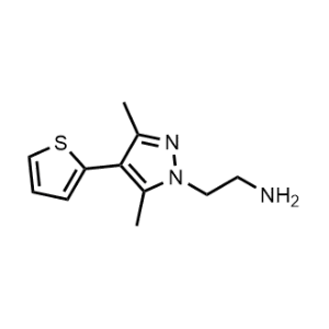 2-[3,5-Dimethyl-4-(thiophen-2-yl)-1H-pyrazol-1-yl]ethan-1-amine|CS-0074853