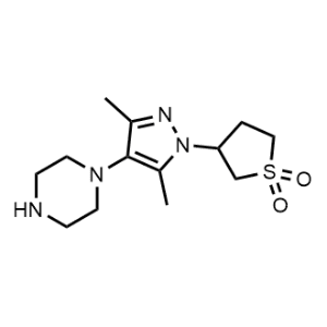 1-[1-(1,1-Dioxidotetrahydro-3-thienyl)-3,5-dimethyl-1H-pyrazol-4-yl]piperazine|CS-0075488