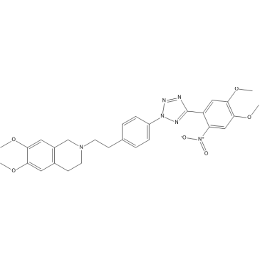 2-(4-(5-(4,5-Dimethoxy-2-nitrophenyl)-2H-tetrazol-2-yl)phenethyl)-6,7-dimethoxy-1,2,3,4-tetrahydroisoquinoline|CS-0079438