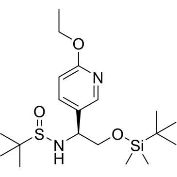 N-((S)-2-((tert-Butyldimethylsilyl)oxy)-1-(6-ethoxypyridin-3-yl)ethyl)-2-methylpropane-2-sulfinamide|CS-0080184