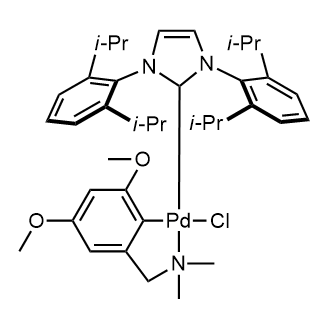 Chloro[[1,3-bis(2,6-diisopropylphenyl)imidazol-2-ylidene](N,N-dimethyl-3,5-dimethoxybenzylamine)palladium(II)]|CS-0080610