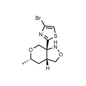 (3aR,5S,7aR)-7a-(4-Bromo-2-thiazolyl)hexahydro-5-methyl-1H-pyrano[3,4-c]isoxazolidine|CS-0080780