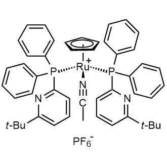 Acetonitrilebis[2-diphenylphosphino-6-t-butylpyridine]cyclopentadienylruthenium(II) hexafluorophosphate|CS-0082085