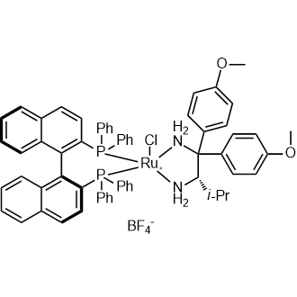 Chloro[(S)-(-)-2,2'-bis[diphenylphosphino]-1,1'-binaphthyl][(S)-1,1-bis(4-methoxyphenyl)-3-methylbutane-1,2-diamine]ruthenium(II) tetrafluoroborate|CS-0082373