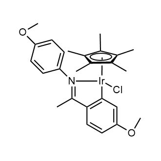 Chloro(5-methoxy-2-{1-[(4-methoxyphenyl)imino-N]ethyl}phenyl-C)(1,2,3,4,5-pentamethylcyclopentadienyl)iridium(III)|CS-0082833