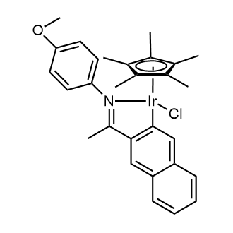 Chloro(pentamethylcyclopentadienyl){2-{1-[(4-methoxyphenyl)imino-kN]ethyl}naphthyl-kC}iridium(III)|CS-0082946
