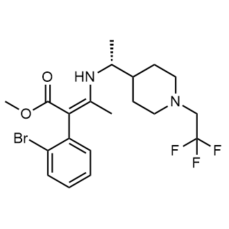 (R,Z)-Methyl 2-(2-bromophenyl)-3-((1-(1-(2,2,2-trifluoroethyl)piperidin-4-yl)ethyl)amino)but-2-enoate|CS-0083847