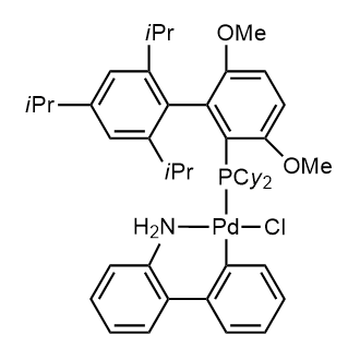Chloro(2-dicyclohexylphosphino-3,6-dimethoxy-2',4',6'-tri-i-propyl-1,1'-biphenyl)(2'-amino-1,1'-biphenyl-2-yl)palladium(II)|CS-0083925