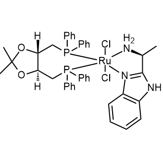 Dichloro[(4S,5S)-(+)-4,5-bis(diphenylphosphinomethyl)-2,2-dimethyl-1,3-dioxolane][(S)-(-)-2-(α-methylmethanamine)-1H-benzimidazole]ruthenium(II)|CS-0084315