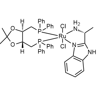 Dichloro[(4R,5R)-(-)-4,5-bis(diphenylphosphinomethyl)-2,2-dimethyl-1,3-dioxolane][(R)-(+)-2-(α-methylmethanamine)-1H-benzimidazole]ruthenium(II)|CS-0084316