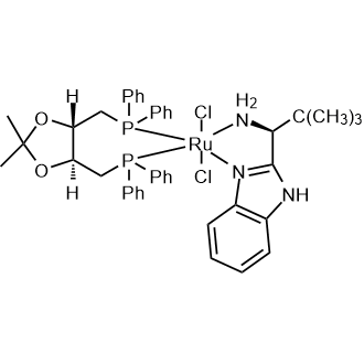 Dichloro[(4S,5S)-(+)-4,5-bis(diphenylphosphinomethyl)-2,2-dimethyl-1,3-dioxolane][(S)-(-)-2-(t-butyl)methanamine)-1H-benzimidazole]ruthenium(II)|CS-0084461