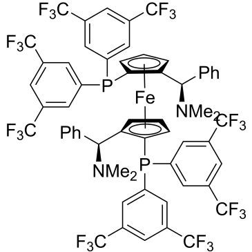 (SP,S'P)-1,1'-Bis{bis[3,5-bis(trifluoromethyl)phenyl]phosphino}-2,2'-bis[(R)-α-(dimethylamino)benzyl]ferrocene|CS-0085933