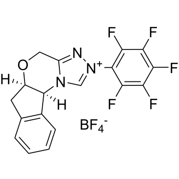(5aR,10bS)-2-(Perfluorophenyl)-4,5a,6,10b-tetrahydro-2H-indeno[2,1-b][1,2,4]triazolo[4,3-d][1,4]oxazin-11-ium tetrafluoroborate|CS-0086427