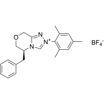 (5S)​-​5,​6-​Dihydro-​5-​(phenylmethyl)​-​2-​(2,​4,​6-​trimethylphenyl)​-​8H-​1,​2,​4-​triazolo[3,​4-​c]​[1,​4]​oxazinium tetrafluoroborate|CS-0087551