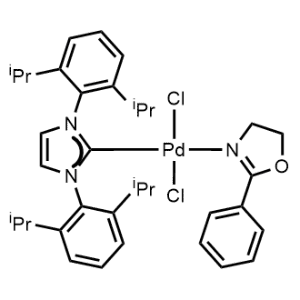 Palladium, [1,3-bis[2,6-bis(1-methylethyl)phenyl]-1,3-dihydro-2H-imidazol-2-ylidene]dichloro(4,5-dihydro-2-phenyloxazole-κN3)-, (SP-4-1)-|CS-0090950