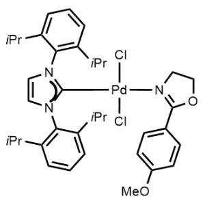Palladium, [1,3-bis[2,6-bis(1-methylethyl)phenyl]-1,3-dihydro-2H-imidazol-2-ylidene]dichloro[4,5-dihydro-2-(4-methoxyphenyl)oxazole-κN3]-, (SP-4-1)-|CS-0090952