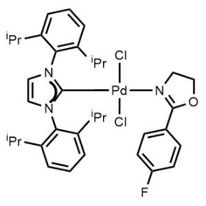 Palladium, [1,3-bis[2,6-bis(1-methylethyl)phenyl]-1,3-dihydro-2H-imidazol-2-ylidene]dichloro[2-(4-fluorophenyl)-4,5-dihydrooxazole-κN3]-, (SP-4-1)-|CS-0090963