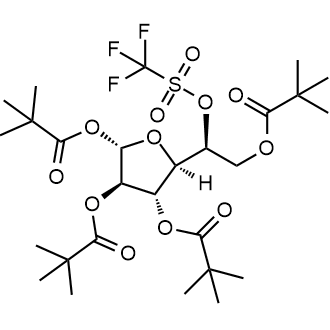 (2S,3R,4S,5R)-5-((S)-2-(Pivaloyloxy)-1-(((trifluoromethyl)sulfonyl)oxy)ethyl)tetrahydrofuran-2,3,4-triyl tris(2,2-dimethylpropanoate)|CS-0092585