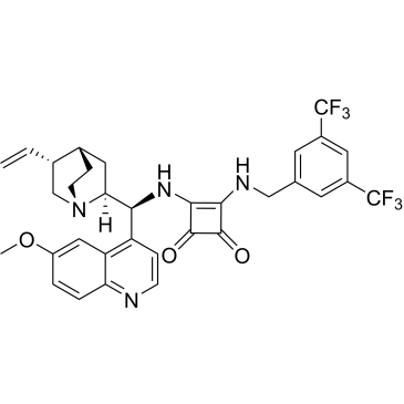 3-[[[3,5-Bis(trifluoromethyl)phenyl]methyl]amino]-4-[[(8α,9S)-6'-methoxycinchonan-9-yl]amino]-3-cyclobutene-1,2-dione|CS-0092938