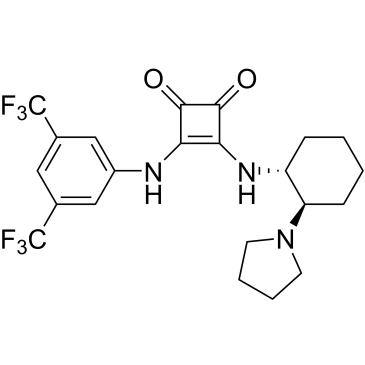 3-[[3,5-Bis(trifluoromethyl)phenyl]amino]-4-[[(1R,2R)-2-(1-pyrrolidinyl)cyclohexyl]amino]-3-cyclobutene-1,2-dione|CS-0092943