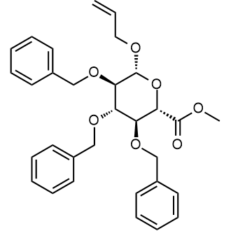 Methyl (2S,3S,4S,5R,6R)-6-(allyloxy)-3,4,5-tris(benzyloxy)tetrahydro-2H-pyran-2-carboxylate|CS-0093318