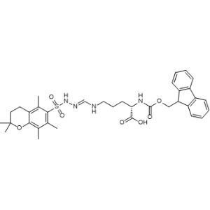 (S,E)-2-((((9H-Fluoren-9-yl)methoxy)carbonyl)amino)-5-(N'-((2,2,5,7,8-pentamethylchroman-6-yl)sulfonyl)formohydrazonamido)pentanoic acid|CS-0100581