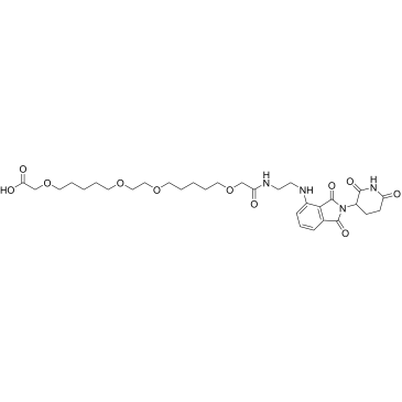 Pomalidomide-C2-amido-(C1-O-C5-O-C1)2-COOH|CS-0100699