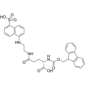 N2-(((9H-Fluoren-9-yl)methoxy)carbonyl)-N2-(2-((5-sulfonaphthalen-1-yl)amino)ethyl)-L-glutamine|CS-0101101