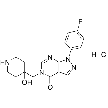 1-(4-Fluorophenyl)-5-((4-hydroxypiperidin-4-yl)methyl)-1,5-dihydro-4H-pyrazolo[3,4-d]pyrimidin-4-one hydrochloride|CS-0101984