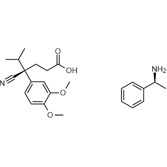 (R)-4-cyano-4-(3,4-dimethoxyphenyl)-5-methylhexanoate compd. with (S)-1-phenylethan-1-amine|CS-0102484