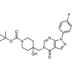 tert-Butyl 4-((1-(4-fluorophenyl)-4-oxo-1,4-dihydro-5H-pyrazolo[3,4-d]pyrimidin-5-yl)methyl)-4-hydroxypiperidine-1-carboxylate|CS-0104217