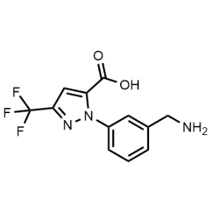 1-(3-(Aminomethyl)phenyl)-3-(trifluoromethyl)-1H-pyrazole-5-carboxylic acid|CS-0104932