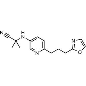 2-Methyl-2-((6-(3-(oxazol-2-yl)propyl)pyridin-3-yl)amino)propanenitrile|CS-0107625