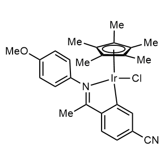 Chloro(pentamethylcyclopentadienyl){5-cyano-2-{1-[(4-methoxyphenyl)imino-kN]ethyl}phenyl-kC}iridium(III)|CS-0110597