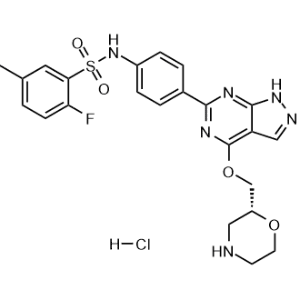 (R)-2-Fluoro-5-methyl-N-(4-(4-(morpholin-2-ylmethoxy)-1H-pyrazolo[3,4-d]pyrimidin-6-yl)phenyl)benzenesulfonamide hydrochloride|CS-0110841