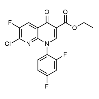 Ethyl 7-chloro-1-(2,4-difluorophenyl)-6-fluoro-4-oxo-1,4-dihydro-1,8-naphthyridine-3-carboxylate|CS-0114163