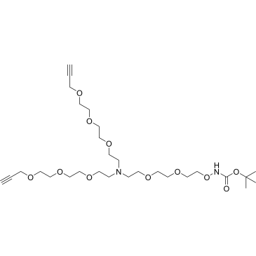 N-(t-Boc-Aminooxy-PEG2)-N-bis(PEG3-propargyl)|CS-0115232