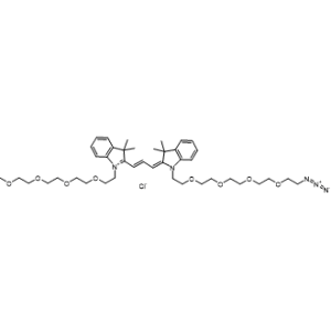 N-(m-PEG4)-N'-(azide-PEG4)-Cy3|CS-0116043