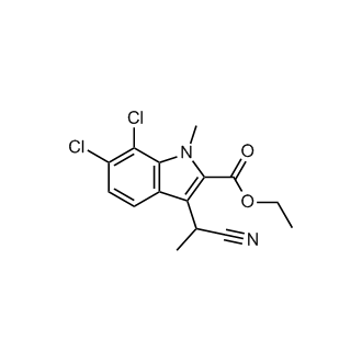 Ethyl 6,7-dichloro-3-(1-cyanoethyl)-1-methyl-1h-indole-2-carboxylate|CS-0117784
