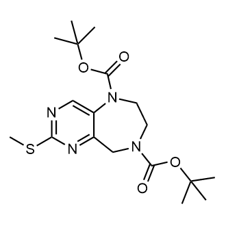 di-tert-Butyl 2-(methylthio)-6,7-dihydro-5H-pyrimido[5,4-e][1,4]diazepine-5,8(9H)-dicarboxylate|CS-0120370