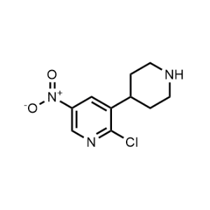 2-Chloro-5-nitro-3-(piperidin-4-yl)pyridine|CS-0120986
