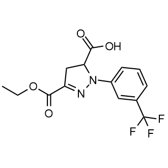 3-(Ethoxycarbonyl)-1-[3-(trifluoromethyl)phenyl]-4,5-dihydro-1h-pyrazole-5-carboxylic acid|CS-0125965