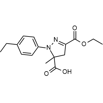 3-(Ethoxycarbonyl)-1-(4-ethylphenyl)-5-methyl-4,5-dihydro-1h-pyrazole-5-carboxylic acid|CS-0126018