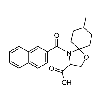 8-Methyl-4-(naphthalene-2-carbonyl)-1-oxa-4-azaspiro[4.5]decane-3-carboxylic acid|CS-0126084