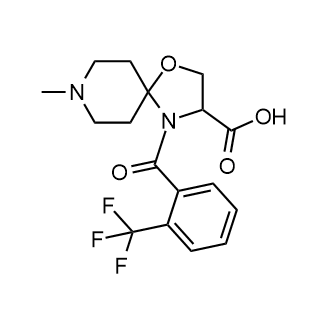 8-Methyl-4-[2-(trifluoromethyl)benzoyl]-1-oxa-4,8-diazaspiro[4.5]decane-3-carboxylic acid|CS-0126147