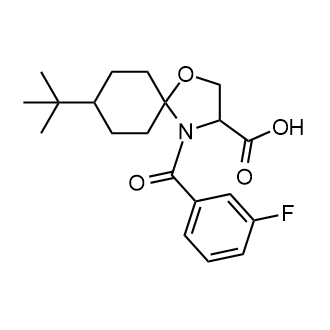 8-tert-Butyl-4-(3-fluorobenzoyl)-1-oxa-4-azaspiro[4.5]decane-3-carboxylic acid|CS-0126268