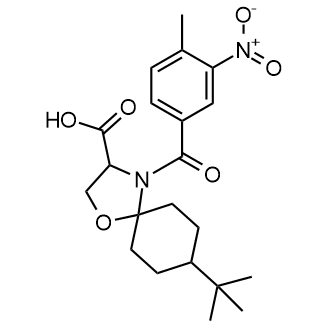 8-tert-Butyl-4-(4-methyl-3-nitrobenzoyl)-1-oxa-4-azaspiro[4.5]decane-3-carboxylic acid|CS-0126276